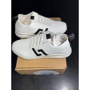 Rollie Shoes White Knit Lace Up Sneakers Women's Comfort Athletic EU 39